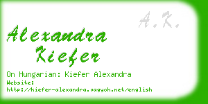 alexandra kiefer business card